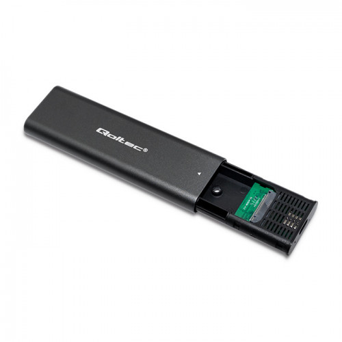 Rack HDD Qoltec M.2 NVME PCI-E USB-C (Type C) negru