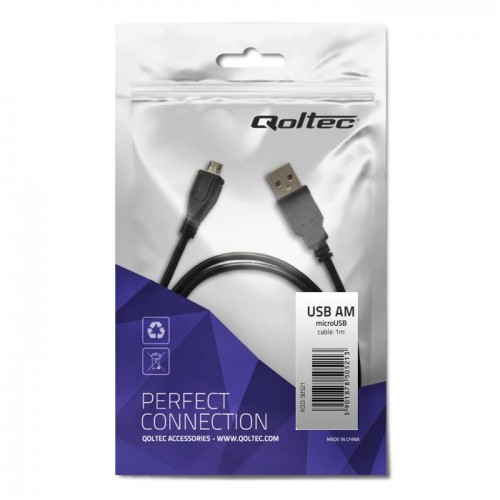 Cablu Qoltec USB-A (m)- micro USB B (m) 1m
