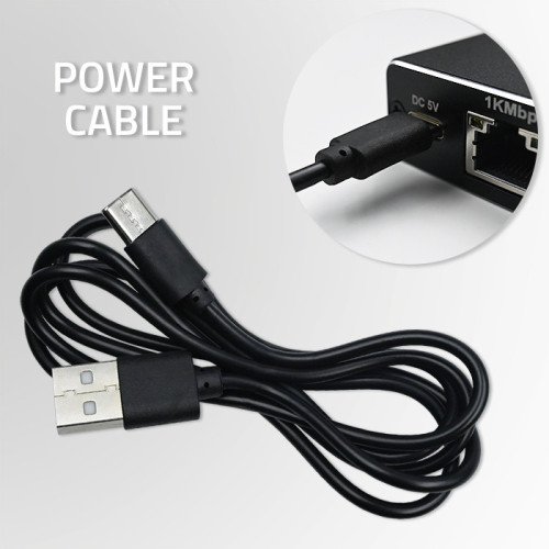 Adaptor Splitter mini SWITCH Qoltec 1x2 porturi RJ45 1000Mbps USB-C Aluminiu