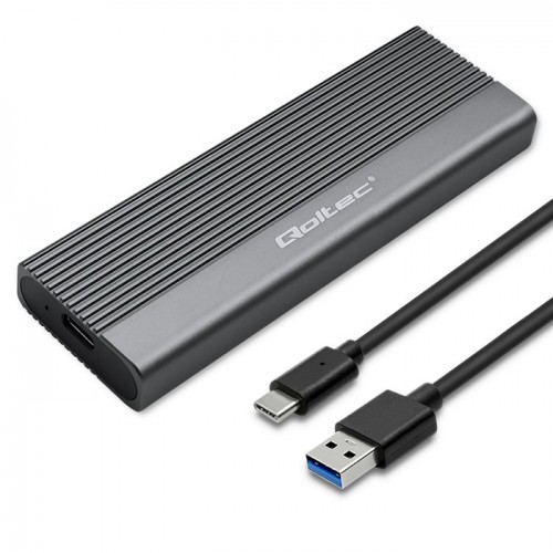SSD Rack Qoltec M.2 SATA NGFF USB-C (Type C) super speed