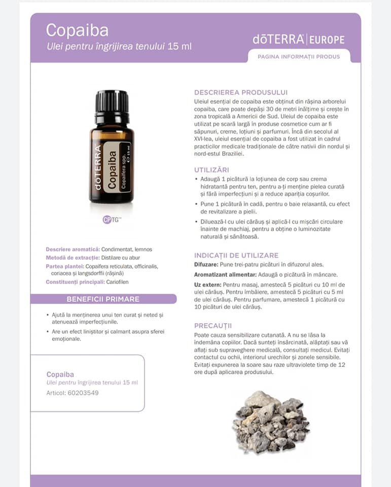 Ulei esential doTERRA Copaiba 15ml