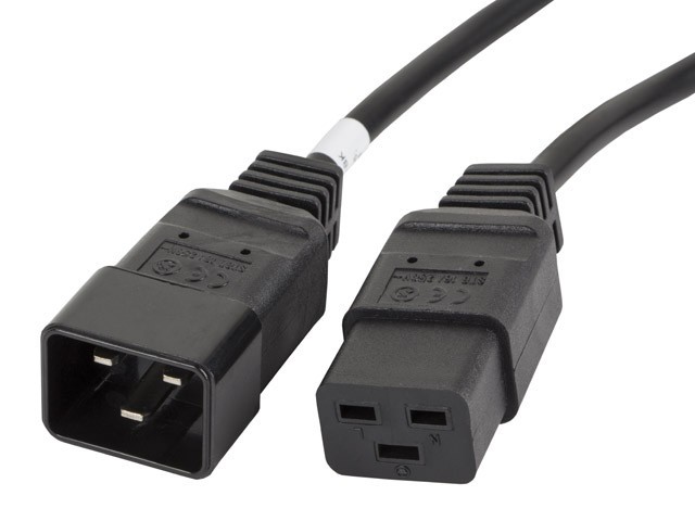 Extensie cablu alimentare PC / Monitor Lanberg  IEC 320 C19 - C20 VDE 1.8M VDE negru