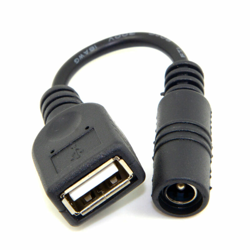 Cablu adaptor DC Power Jack 5.5x2.1mm la USB Female pentru telefoane si tablete