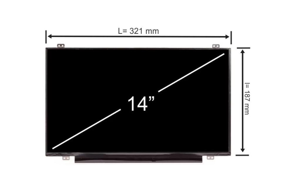 Laptop display 14 inch slim B140XW03 1366 x 768 HD with brackets 40pin