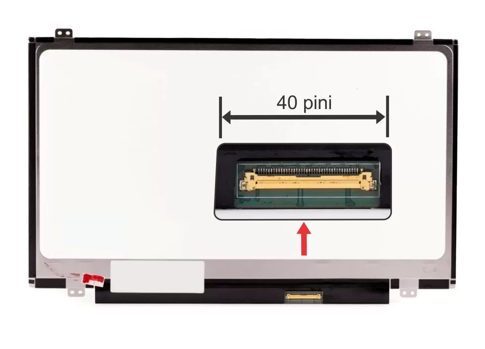 Laptop display 14 inch slim B140XW03 1366 x 768 HD with brackets 40pin