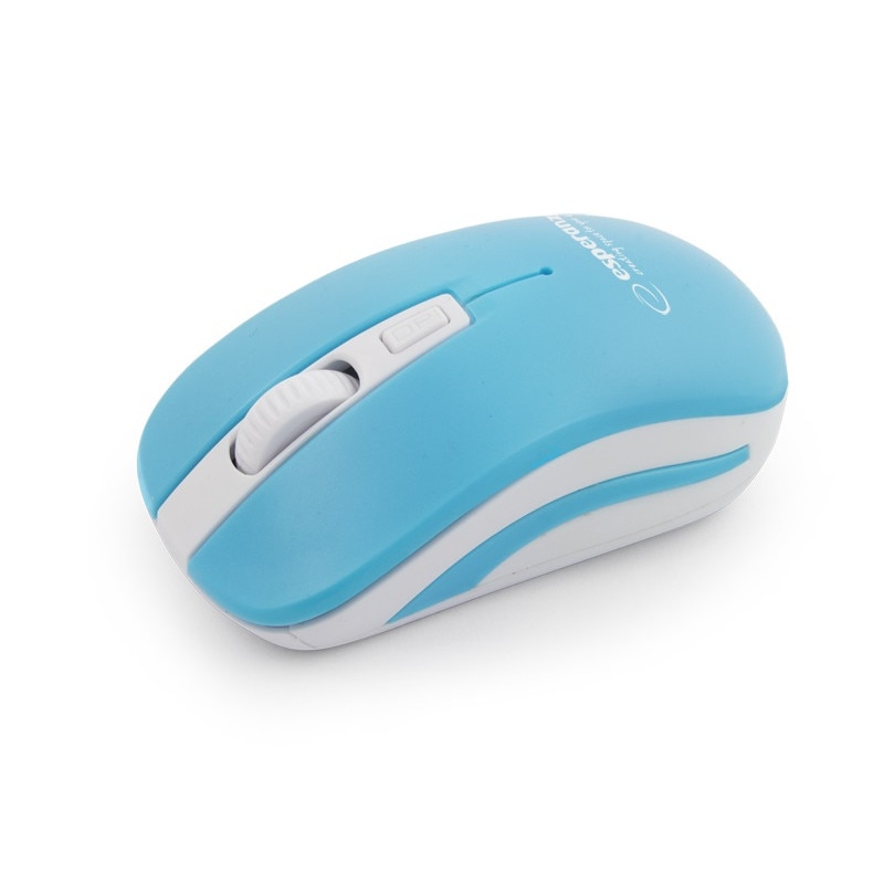 Mouse Wireless Uranus Esperanza, 2.4GHz, Albastru/Alb