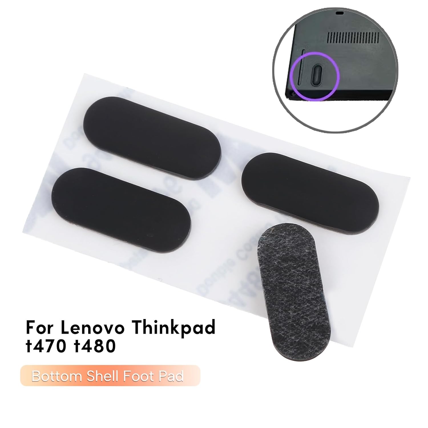 Set 4 bucati picioruse cauciuc caracasa Lenovo Thinkpad T470 T480 A485 A475