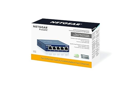 Business-Class Desktop Switch FS105 NETGEAR 5-Port 10/100 ProSAFE FS105