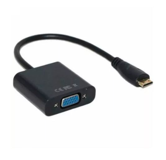 Adaptor mini HDMI la VGA negru