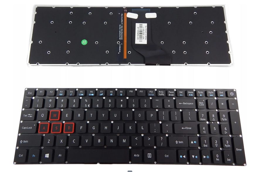 Tastatura laptop ACER Aspire V15 VN7-593 VN7-593G V17 VN7-793 VN7-793G  VX15 VX5-591 VX5-591G backlit panglica lata