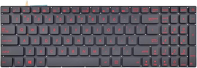 Tastatura laptop ASUS N551JB N551JK N551JM N551JQ neagra iluminata rosu
