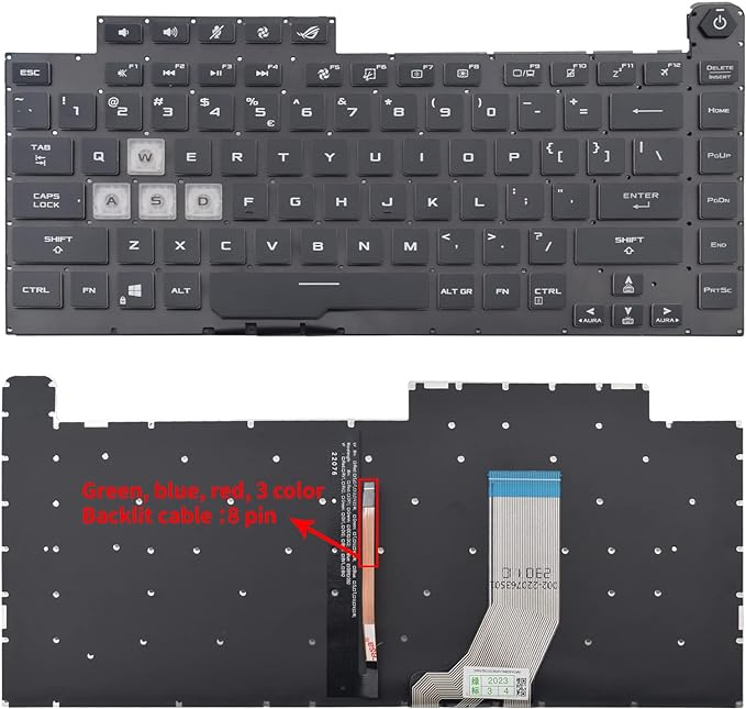 Tastatura laptop Asus ROG Strix Scar III G531GW G531GD G531GT G531GV G531G G15 G512 G512LV G512LW 0KNR0