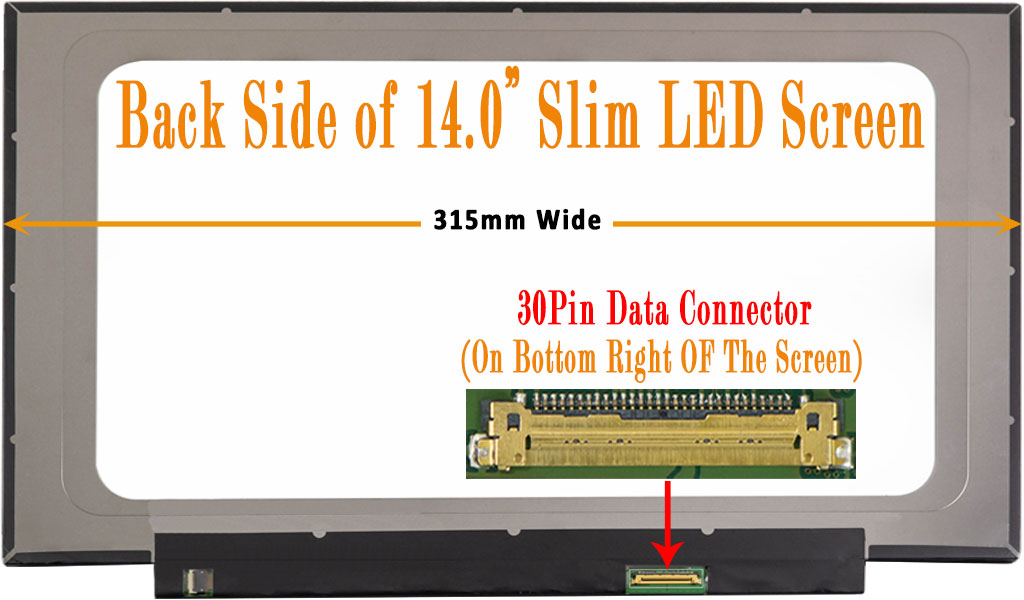 Laptop display 14 inch FHD slim 1920 x 1080 NV140FHM-N48 no Bracket 30 pin