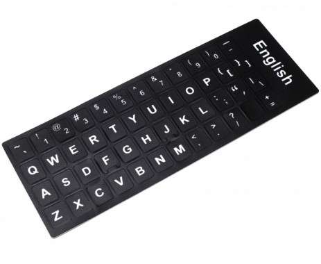 Sticker tastatura layout ENG (US) negru