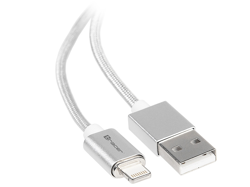 Cablu magnetic  TRACER USB 2.0 Iphone AM - Lighting 1m argintiu